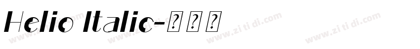 Helio Italic字体转换